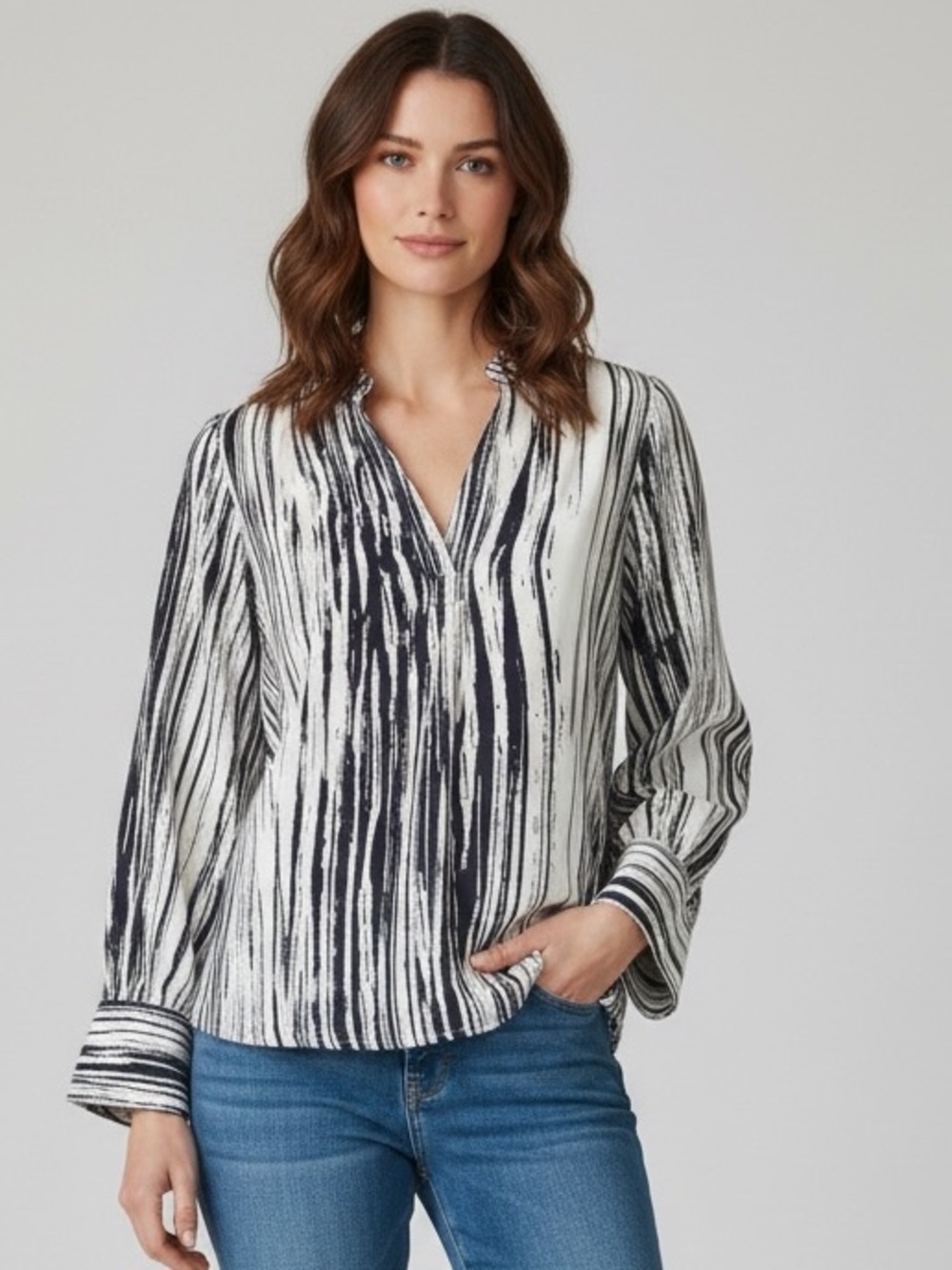 Banana Republic Ladies, Long Sleeve Small Petite Blouse Excellent Condition